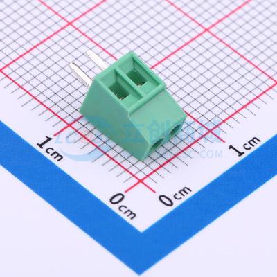 螺钉式接线端子 MX128-2.54-02P-GN01-Cu-Y-A 插件,P=2.54mm 1x2P