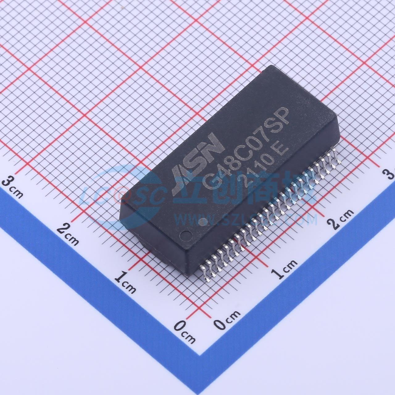 网口变压器 G48C07SP SMD-48P,27.8x12.2mm 双口 电子元器件配单