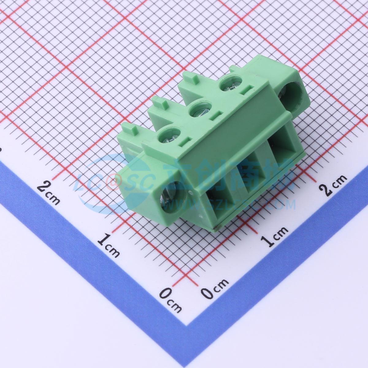 插拔式接线端子 DB1EKM-5.08-3P-GN-S P=5.08mm 电子元器件配单