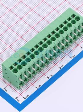 5只起 弹簧式接线端子 MX205R-3.5-16P-GN01-Cu-A P=3.5mm 1x16P