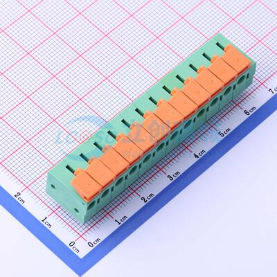 5只起 弹簧式接线端子 JL142R-50812GA1 弯插,P=5.08mm 1x12P 12P