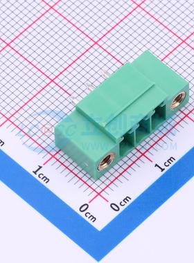 插拔式接线端子 MX15EDGVM-3.5-03P-GN01-Cu-A 插件,P=3.5mm 1x3P