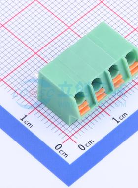 5只起 弹簧式接线端子 KF250NH-5.0-4P 插件P=5mm 1x4P 4P 电子元