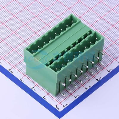 插拔式接线端子 KF2EDGRH-5.0-2*8P 弯插,P=5mm 板端/插座-闭口 2