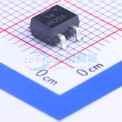 整流桥 HD04-T MiniDIP 400V 800mA DIODES(美台) 电子元器件配单