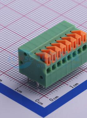 5只起 弹簧式接线端子 KF141R-2.54-8P 弯插,P=2.54mm 8P 电子元