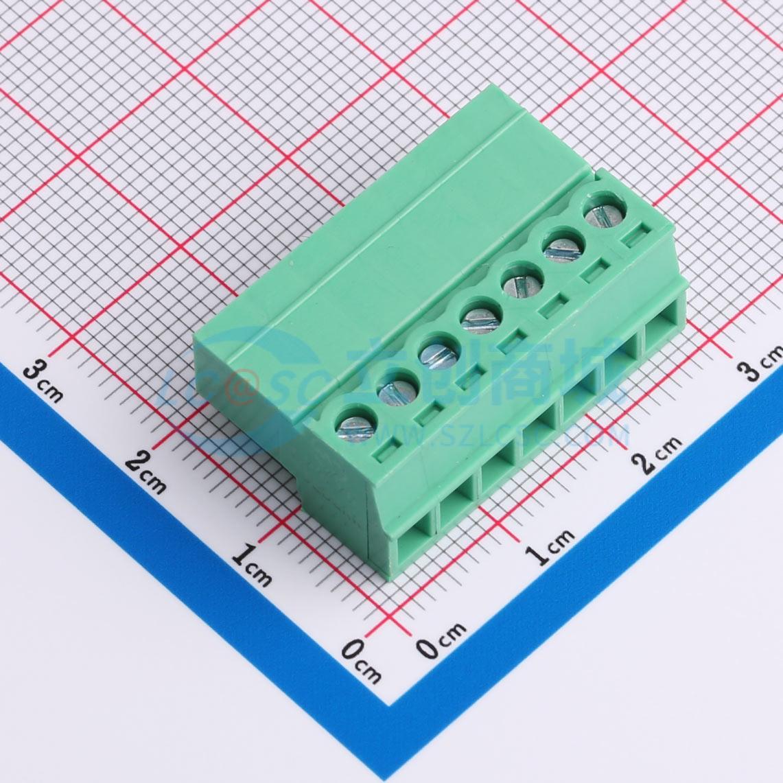 插拔式接线端子 MX15EDGRK-3.81-07P-GN01-Cu-Y-A  3.81mm 1x7P