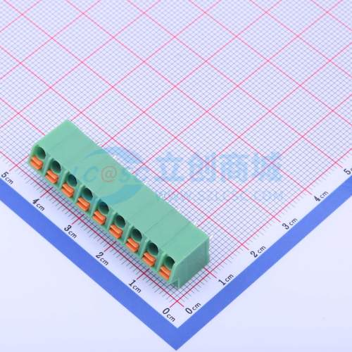 5只起 弹簧式接线端子 KF250NH-5.0-9P 插件P=5mm 1x9P 9P 电子元