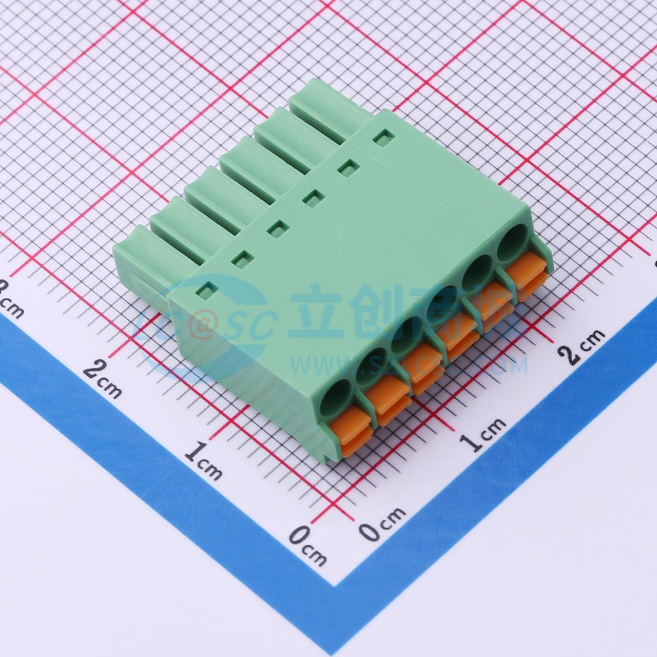 插拔式接线端子 MX15EDGKN-3.5-06P-GN01-Cu-A P=3.5mm 原装正品