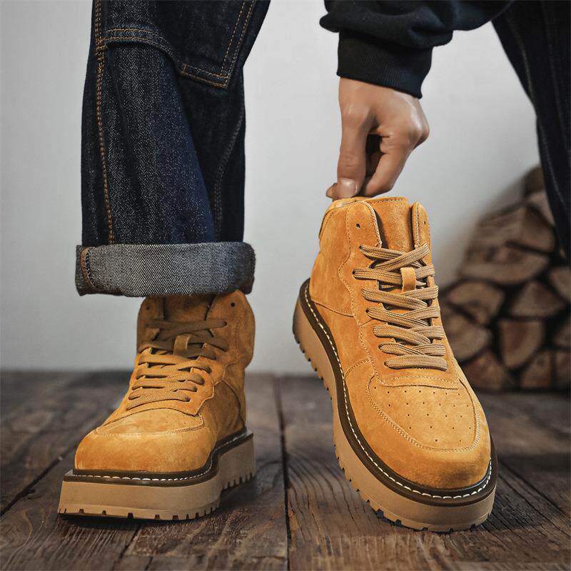大码男鞋秋冬季45户外男鞋46中高帮运动板鞋4748真皮复古马丁靴49,流行男鞋,马丁靴,淘宝优惠券,粉丝福利购,淘宝优惠卷