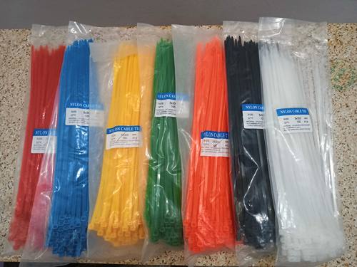 5*300mm尼龙扎带彩色扎带捆扎索带红绿蓝黄黑白灰橙色塑料
