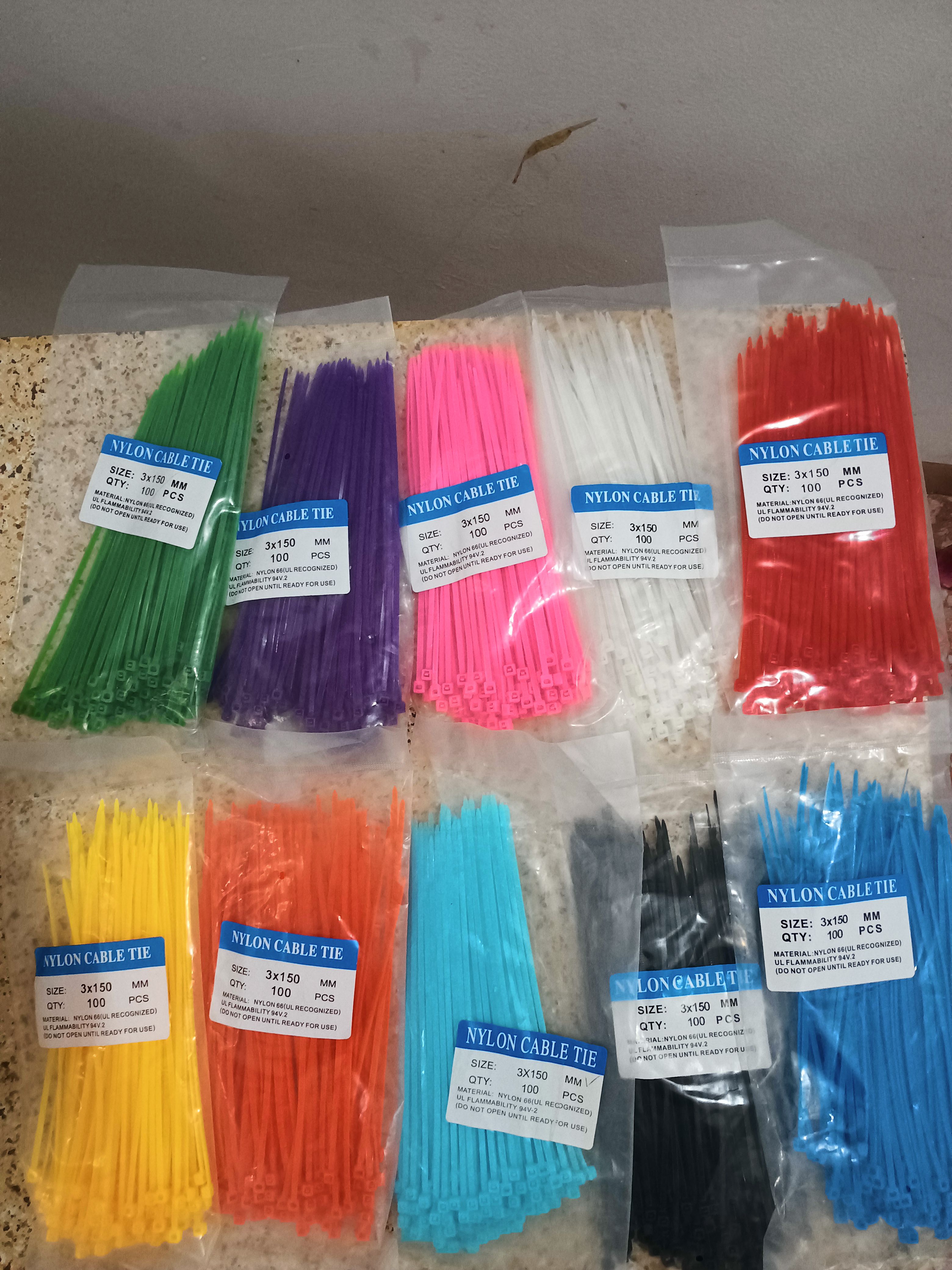 彩色扎带自锁式尼龙索带塑料