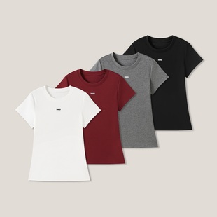 字母刺绣简约休闲圆领短袖 T恤SS28005 富婆她来了