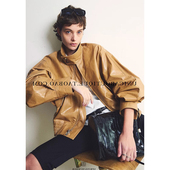 立领时髦外套上衣女 美拉德发土耳其进口羊皮皮衣短款 2025秋装 新款