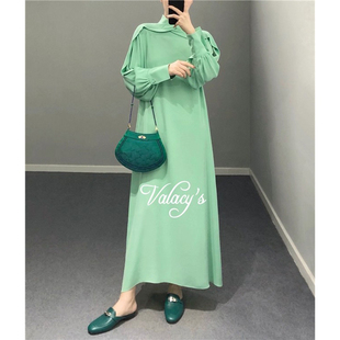 2025秋装山海袅娜星河旖旎|艺术气质 重磅真丝交叠女神连衣裙长裙