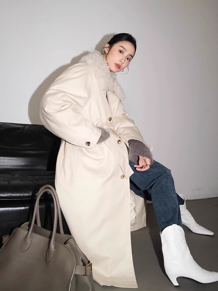 90白鹅绒托斯卡纳毛领派克鹅绒服