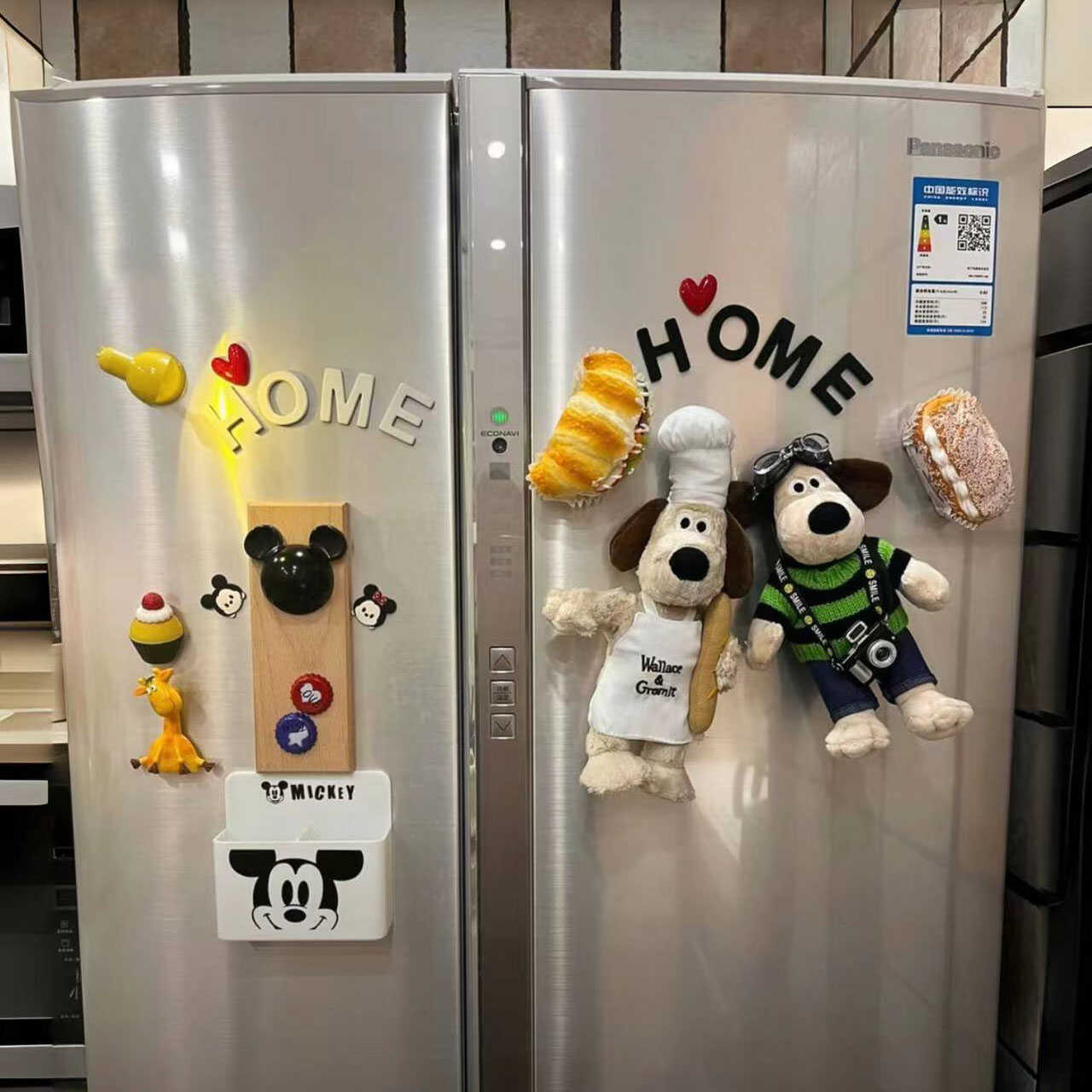 厨师狗套装铁门公仔洞洞创意磁贴