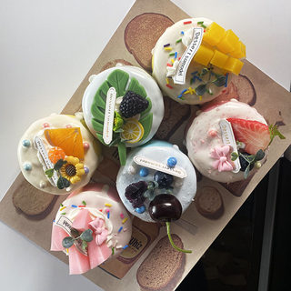 韩国ins水果蛋糕冰箱贴仿真甜品摆拍道具甜品台创意磁吸装饰磁铁
