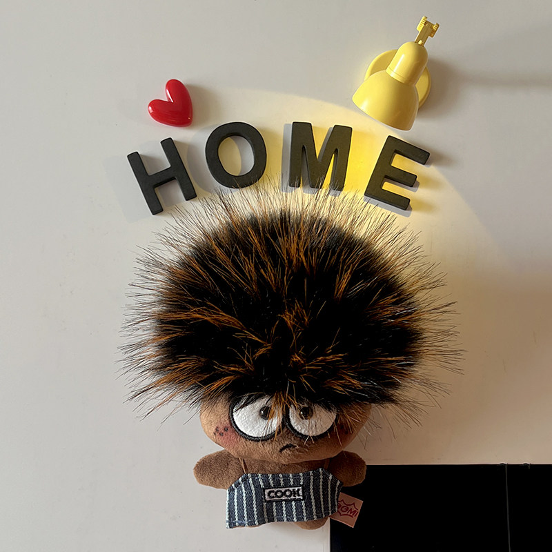 卡通可爱磁吸爆炸头哥哥冰箱贴装饰冰箱门创意洞洞板焦糖毛绒挂件,家居饰品,冰箱贴,淘宝优惠券,粉丝福利购,淘宝优惠卷