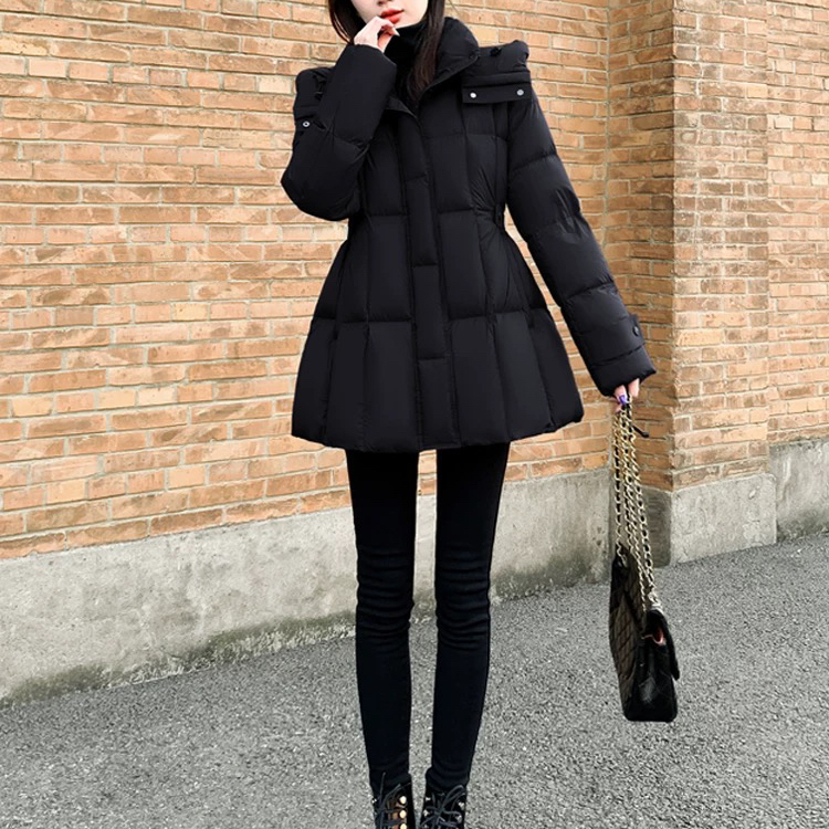 瑞瑞小众设计冬上新新款气质中长宽松保暖羽绒服外套8634