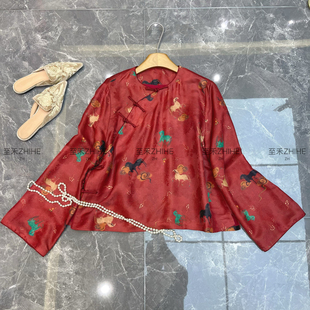 t990 真丝香云纱斜襟盘小衫 瑞瑞设计26年春款 极简大牌老钱新中式