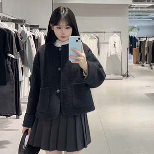 527 QF22 瑞瑞家级双面呢小香风绵羊毛外套羊毛外套 含85绵羊毛