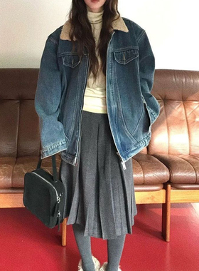 瑞瑞设计感水洗百搭加厚牛仔外套56643