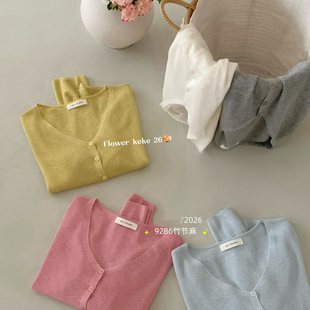 减龄小衫 瑞瑞设计开衫 夏季 慵懒百搭防晒罩衫 Fse9286 针织开衫