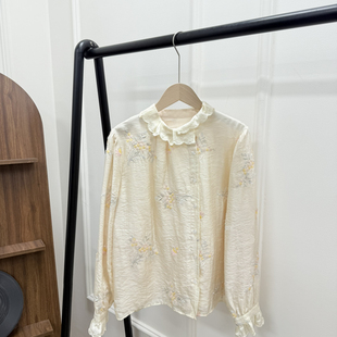 ysj 天丝重工刺绣手工钉珠小衫 Y374 新中式 瑞瑞26年春款