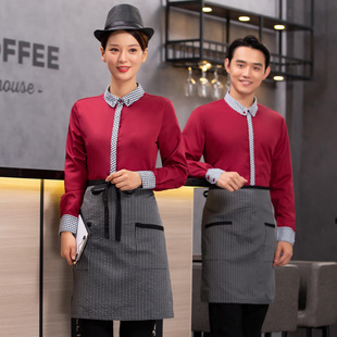 酒店服务员长袖餐厅工作服服装饭店餐饮火锅店快餐店蛋糕店工装女
