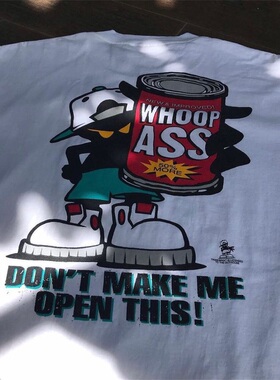 WHOOPASS美式复古卡通风古着感宽松短袖美潮CityboyT恤男女情侣