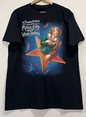 The Smashing Pumpkins碎南瓜摇滚乐队复古vintageT恤男女短袖