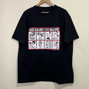 Rage Against the Machine摇滚乐队美式vintageT恤男女潮牌短袖