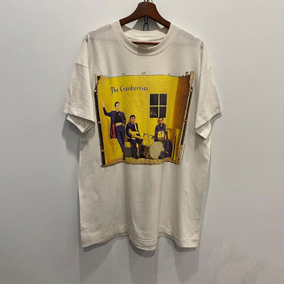 The Cranberries小红莓乐队复古vintageT恤男女高街fog风宽松短袖