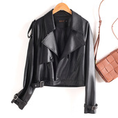 今年流行特惠跨境女式 百搭潮流机车 欧美时尚 皮衣速卖通爆款 25新款