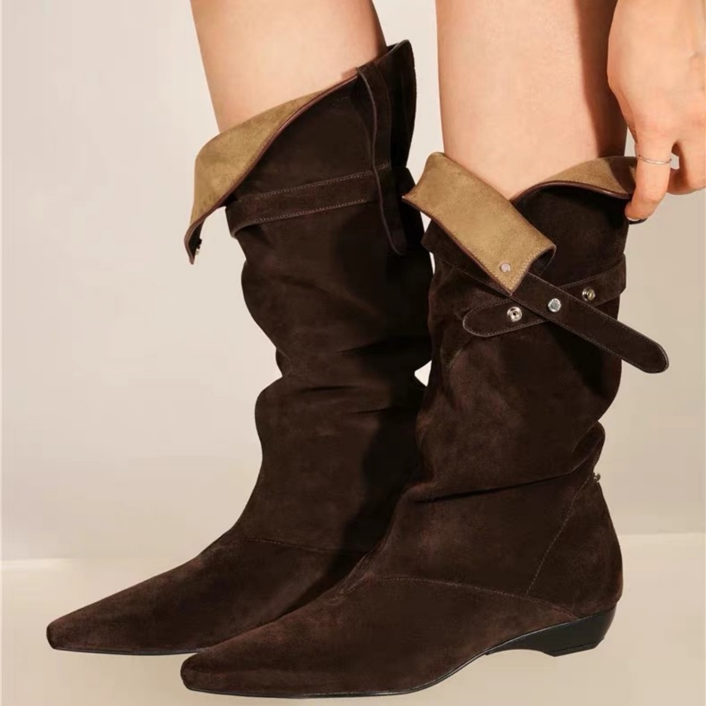 小众堆堆靴女两穿短靴子