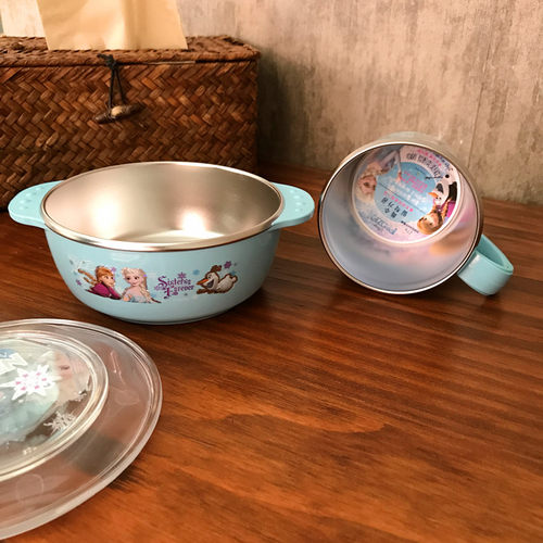 进口不锈钢防摔碗儿童餐具包邮