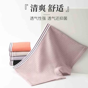 平角内裤女大码棉质棉质高中学生短裤胖mm200斤女士四角裤齐腿裤