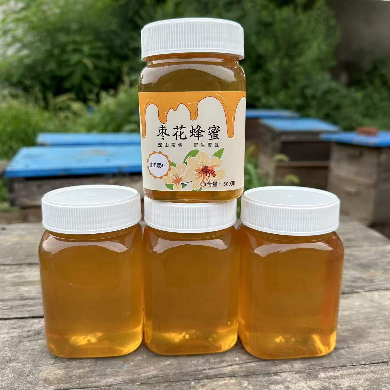 枣花蜂蜜农家自产天然野生山枣花蜜酸枣蜜