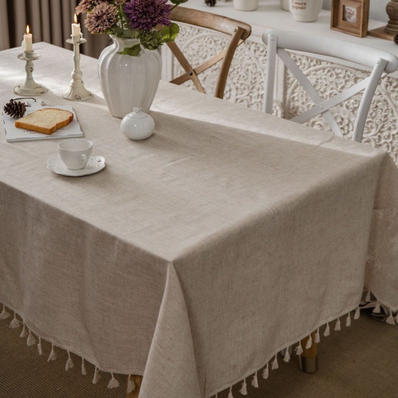 Cotton and linen tablecloth, artistic and artistic style, r