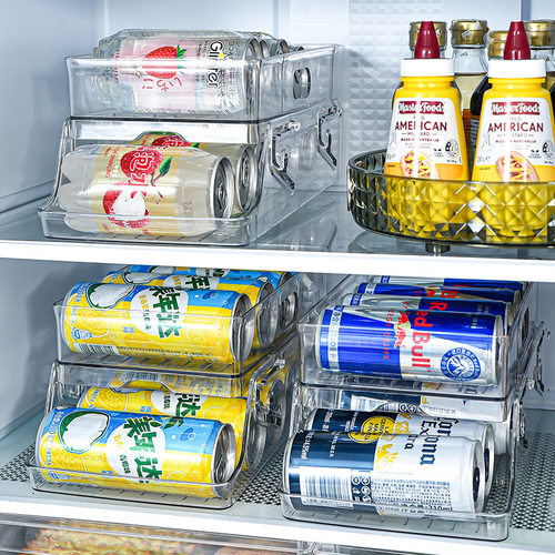 Transparent self signed double-layer foldable beverage refr