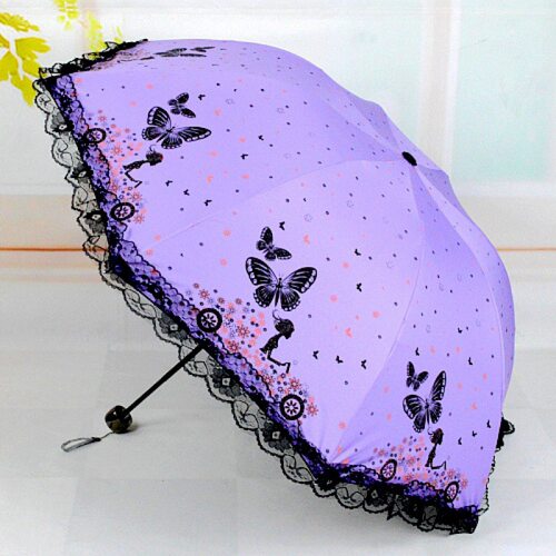 Sun Umbrella Dual Use Umbrella Folding Lace Lace Lace Women