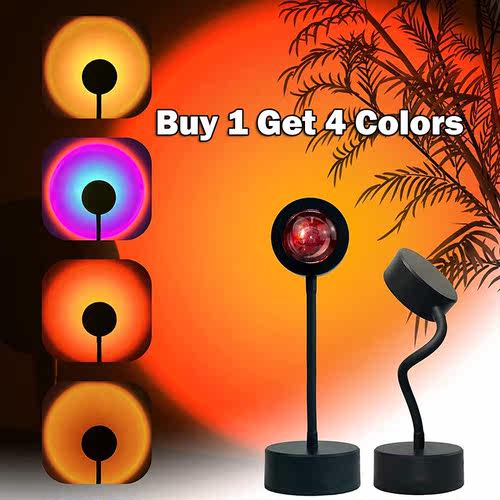 USB Sunset Lamp Sunset Projector Mood Light Living Room Bedr