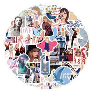 50-100 Taylor Swift Graffiti Stickers for Decorating Luggag