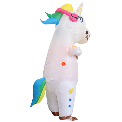 Halloween costume adult colorful unicorn inflatable costume