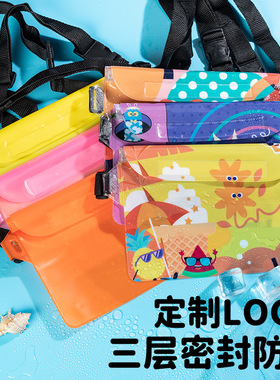 Large sized waterproof mobile phone bag, diagonally spannin