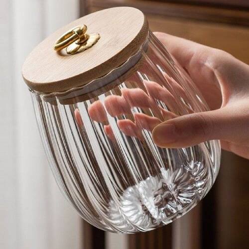 Contracted Sealed Transparent Glass Seasoning Pot Spice Jar