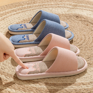 men with Linen for thick soles and slippers women suitable