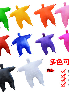 Mock adult inflatable clothing, masked ninja salmon inflata