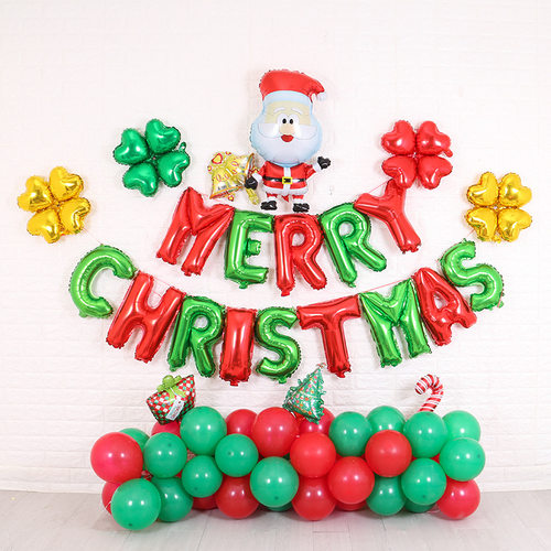 Christmas Balloon Decoration Set, Merry Christmas Party The